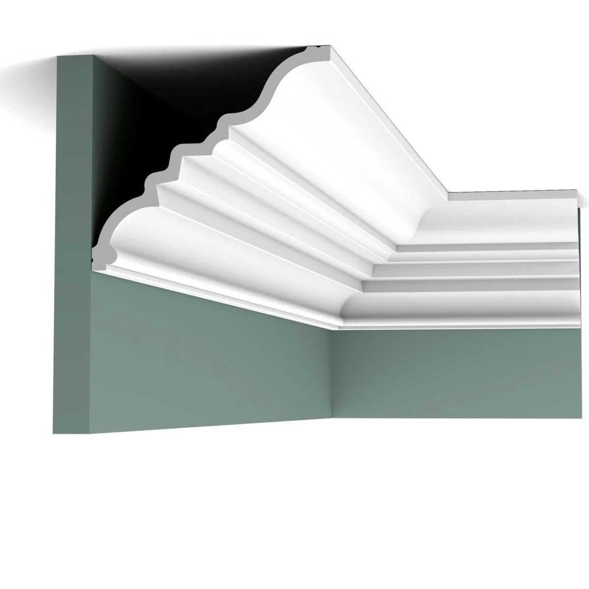 C327 MANOIR corniche plafond Orac Decor - 15,9x14,3x200cm (h x p x L) - moulure décorative polyuréthane - Image 2