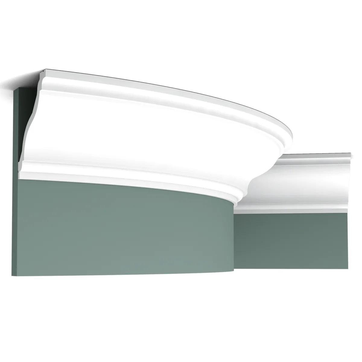 C373F Flexible Corniche Eclairage Indirect Polyuréthane Orac Decor Antonio Ulf Moritz -8x5cm (h x p) - Image 2