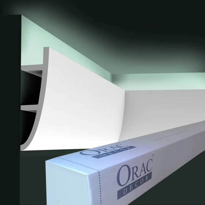 C374 Corniche Eclairage Indirect Polyuréthane Orac Decor Luxxus  Ulf Moritz - 18 x 5cm (h x p) - Image 5