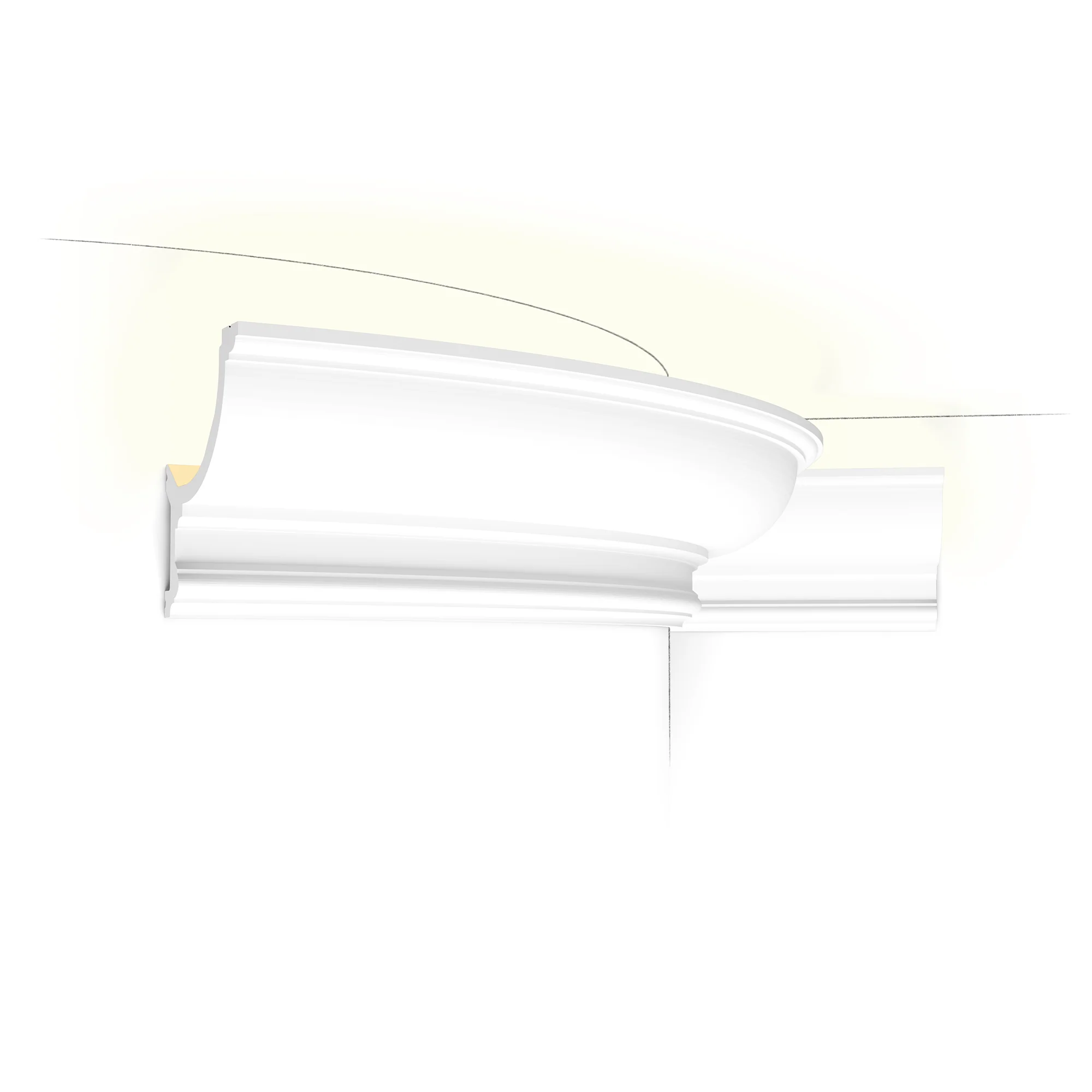 C901F Flexible Corniche plafond pour éclairage indirect Orac Decor - 14,8x12,4x200cm (h x p x L) - moulure décorative polyuréthane - Image 3