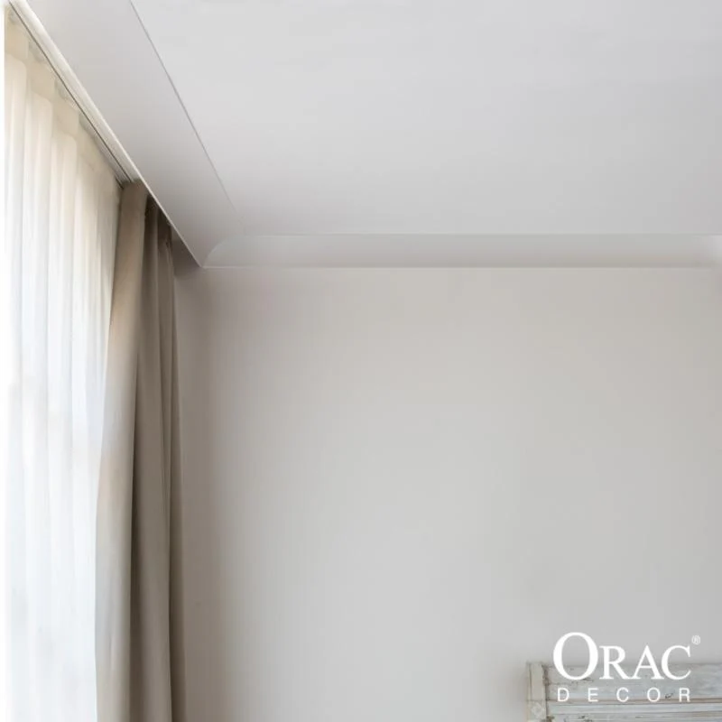 C991 Corniche pour éclairage indirect et cache tringle à rideau Orac Decor - 11x14x200cm (h x p x L) - moulure décorative polyuréthane - Image 5