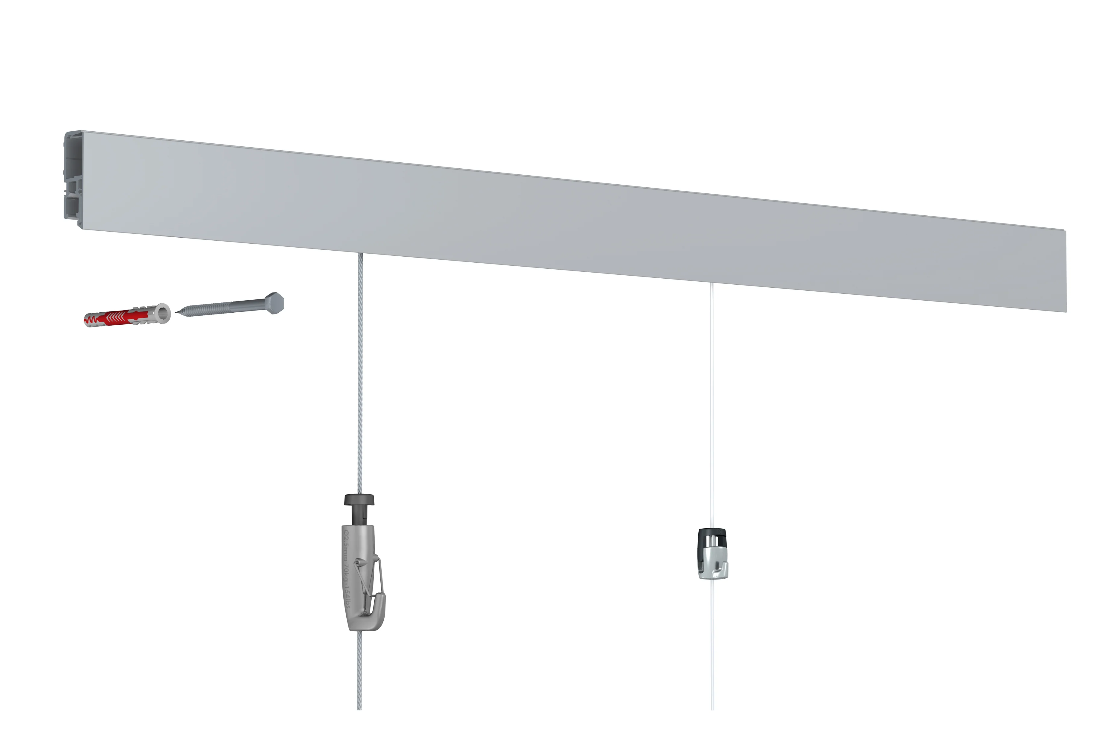 Cimaise Museum Line R70 200 cm couleur gris alu - Cimaise tableau Newly - Image 9