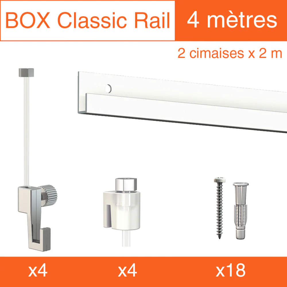 Cimaise Box Artiteq Classic ÉCO + fils perlon - Kit accrochage tableau - Image 3