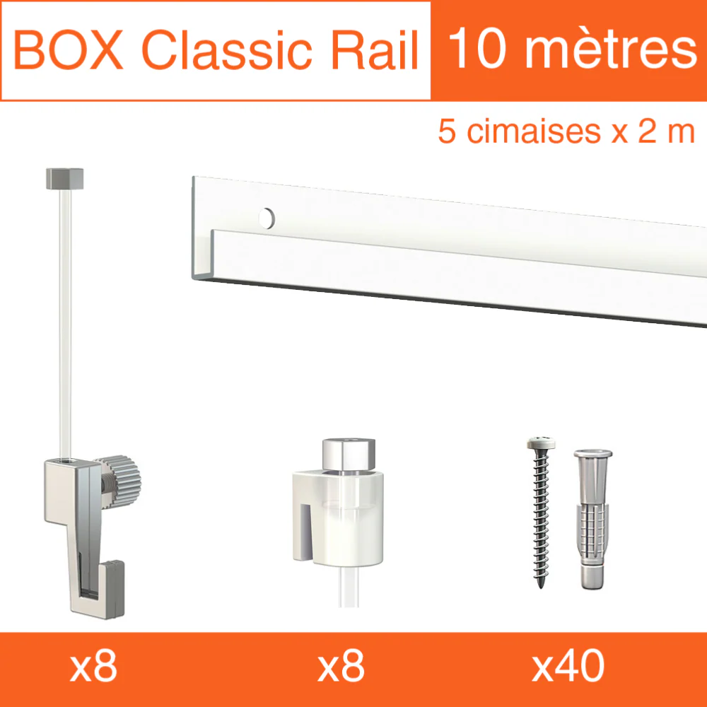 Cimaise Box Artiteq Classic ÉCO + fils perlon - Kit accrochage tableau - Image 5