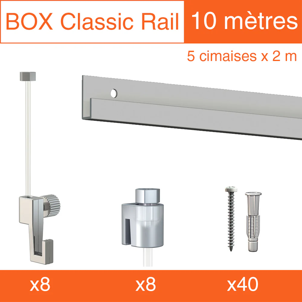 Cimaise Box Artiteq Classic ÉCO + fils perlon - Kit accrochage tableau - Image 7