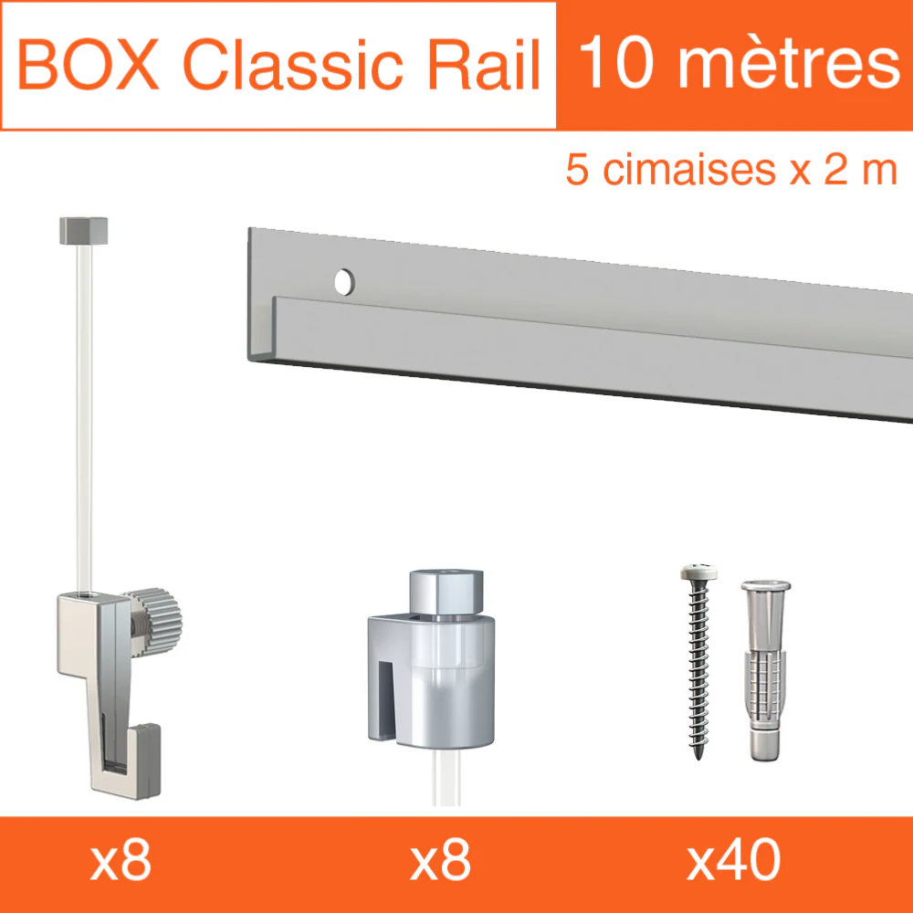 Cimaise Box Artiteq Classic ÉCO + fils perlon - Kit accrochage tableau - Image 8