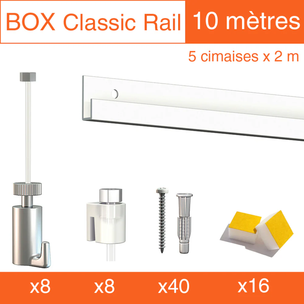 Cimaise Box Artiteq Classic PREMIUM + fils perlon - Kit accrochage tableau - Image 3