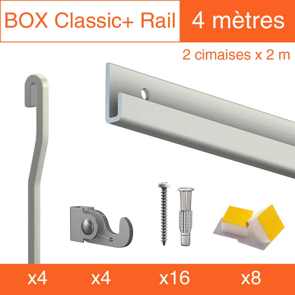 Cimaise Box Artiteq Classic+ PREMIUM - 80kg - Kit accrochage tableau - Image 6