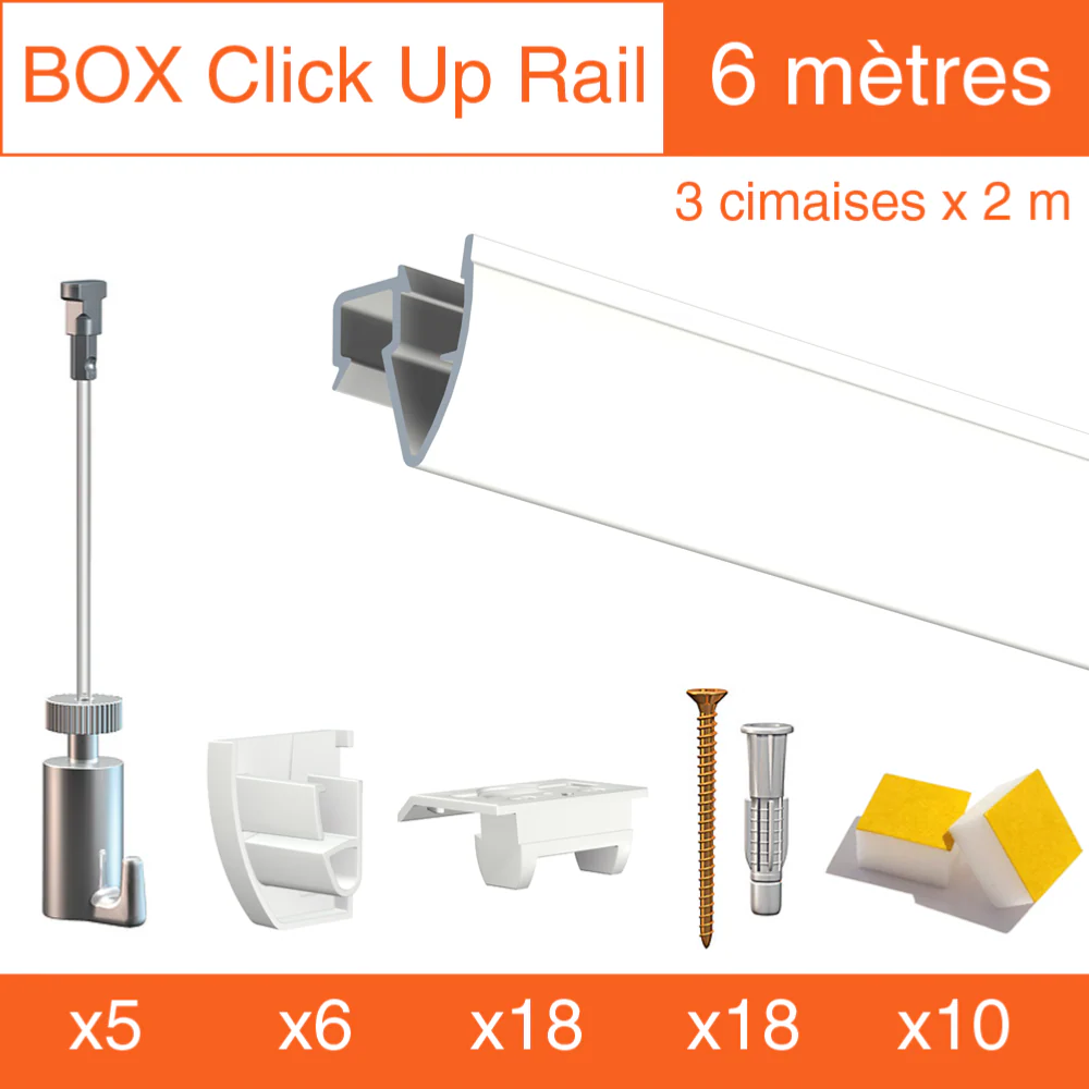 Cimaise Box Artiteq Click Up Plafond PREMIUM - Kit accrochage tableau - Image 3