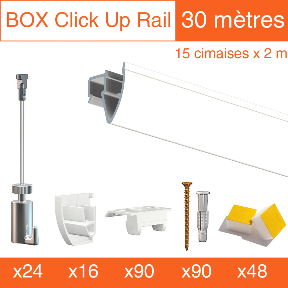 Cimaise Box Artiteq Click Up Plafond PREMIUM - Kit accrochage tableau - Image 6