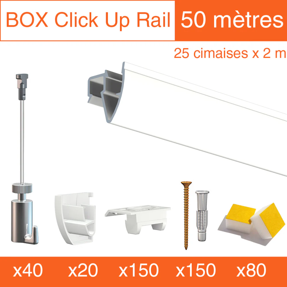 Cimaise Box Artiteq Click Up Plafond PREMIUM - Kit accrochage tableau - Image 8