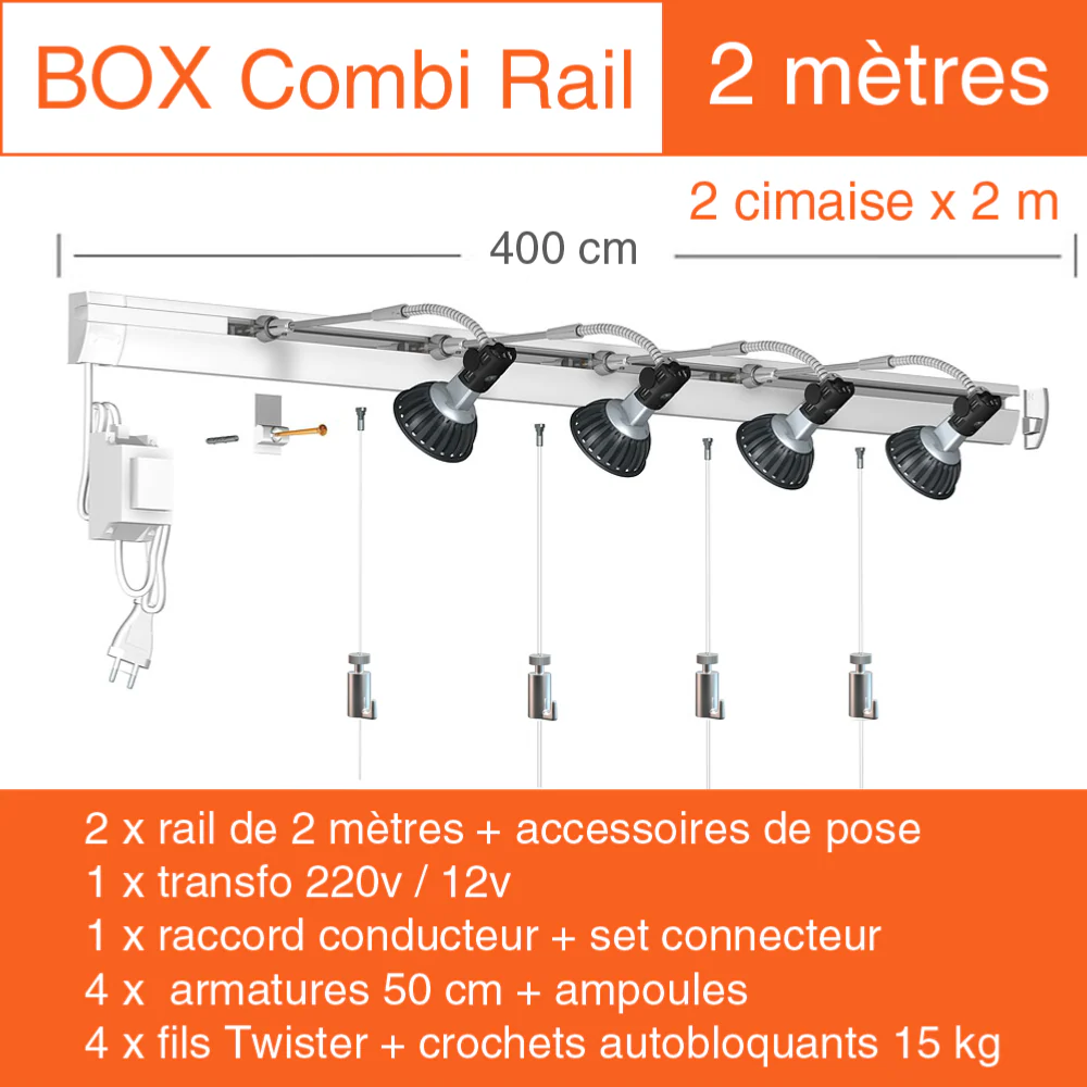 Cimaise Box Artiteq Combi Rail PREMIUM - Kit accrochage tableau - Image 3
