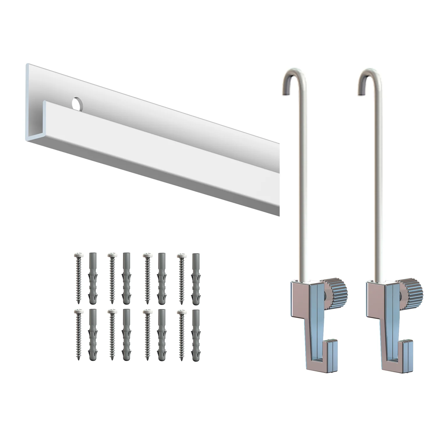 Cimaise Box ÉCO Classic Rail + Tige 2mm - 200 cm - Kit tout en un - Image 3