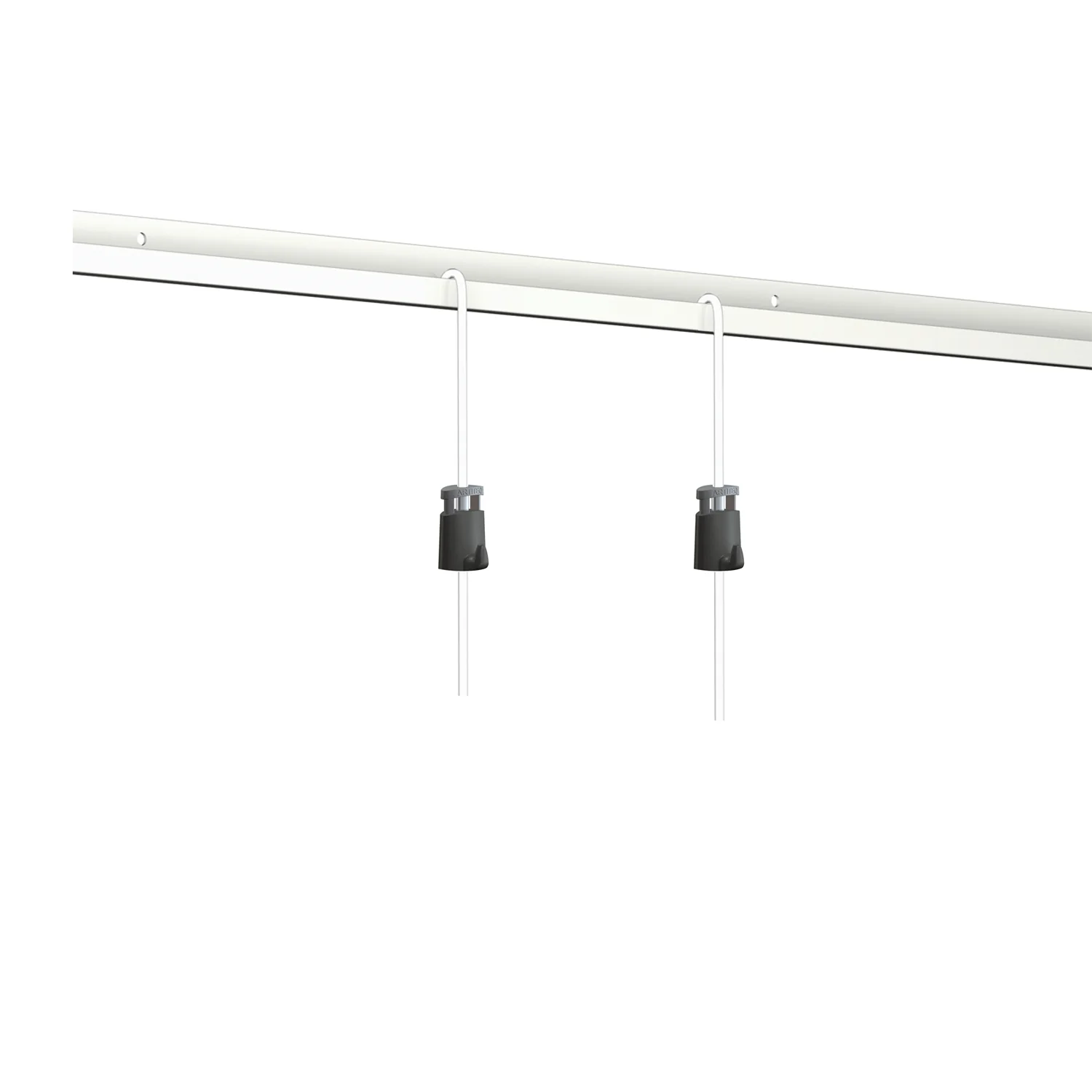 Cimaise Box PREMIUM Classic Rail Blanc Mat + Tige 2mm - 200 cm - Kit tout en un - Image 3