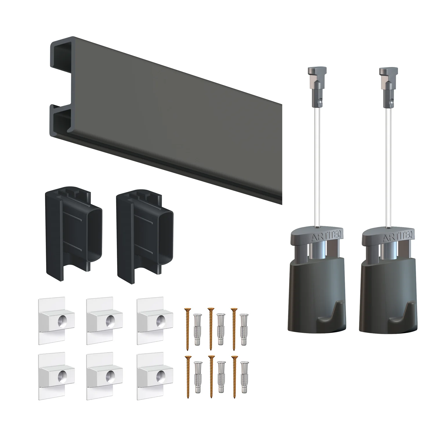 Cimaise Box PREMIUM Click Rail 200 cm - Kit tout en un - Image 5