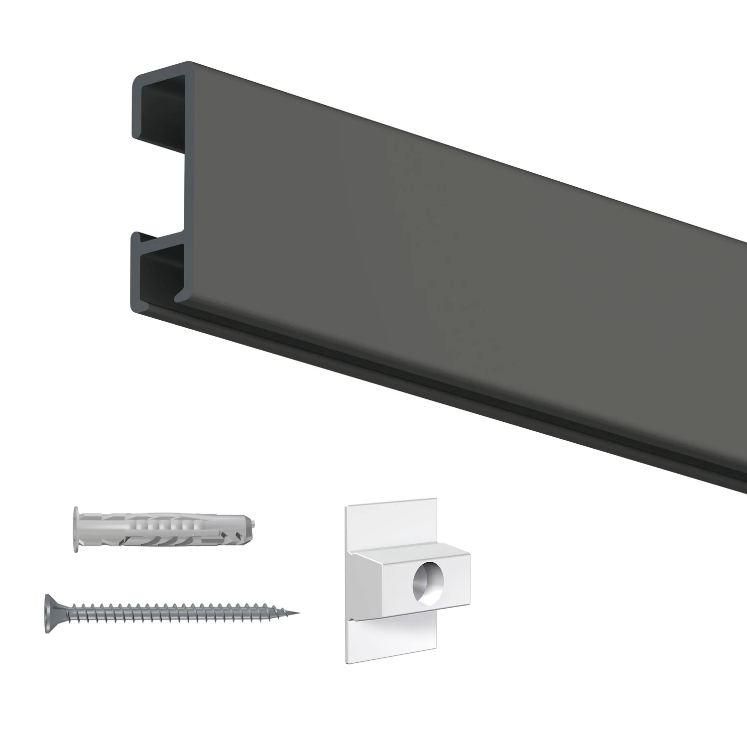 Cimaise Click Rail 200cm + clips, vis et chevilles Multimatériaux - Cimaise Tableau Artiteq - Image 5