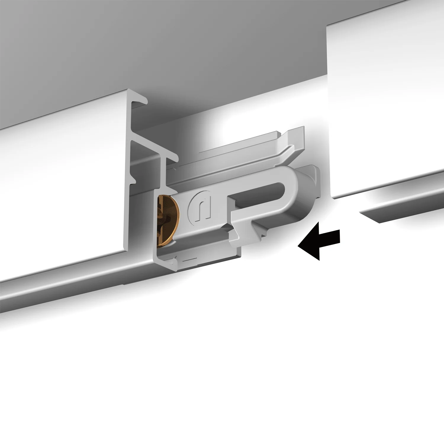 Cimaise Mini-Click Rail R10 Gris 300cm - ENLEVEMENT MAGASIN - Cimaise Tableau Artiteq - Image 4