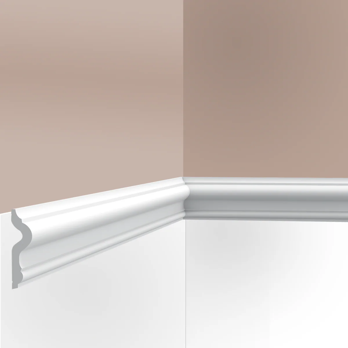 Cimaise / moulure murale M07 Cimaises et plus - 7,5x2,0x200cm (h x p x L) - moulure décorative polymère - Image 2