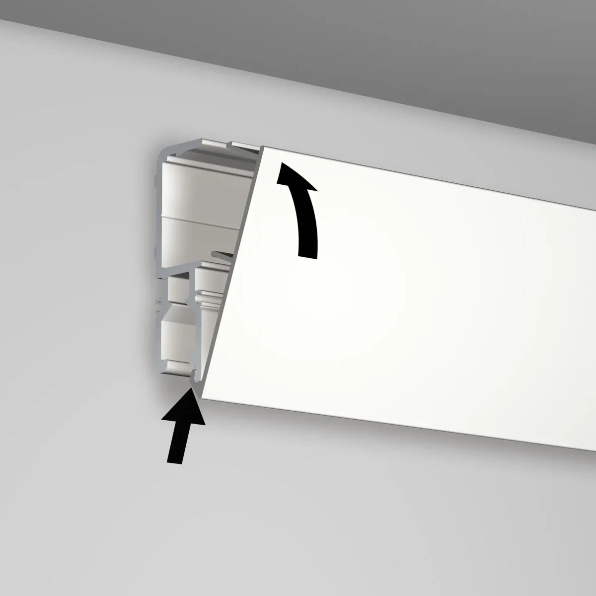 Cimaise Museum Line R70 200 cm blanc - Cimaise tableau Newly - Image 5