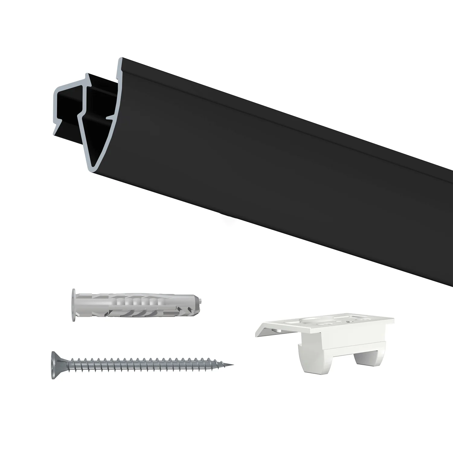 Cimaise Plafond Click Up Rail 200cm + clips + vis & chevilles multimatériaux - Cimaise Tableau Artiteq - Image 12