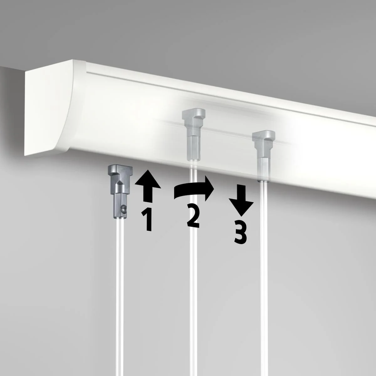 Cimaise Plafond Click Up Rail 200cm + clips + vis & chevilles multimatériaux - Cimaise Tableau Artiteq - Image 7