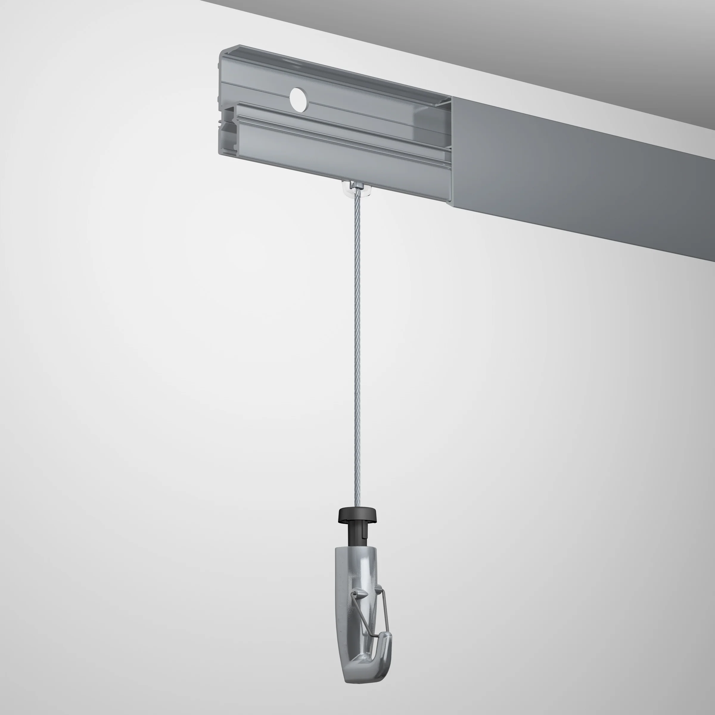 Cimaise Museum Line R70 200 cm couleur gris alu - Cimaise tableau Newly - Image 8