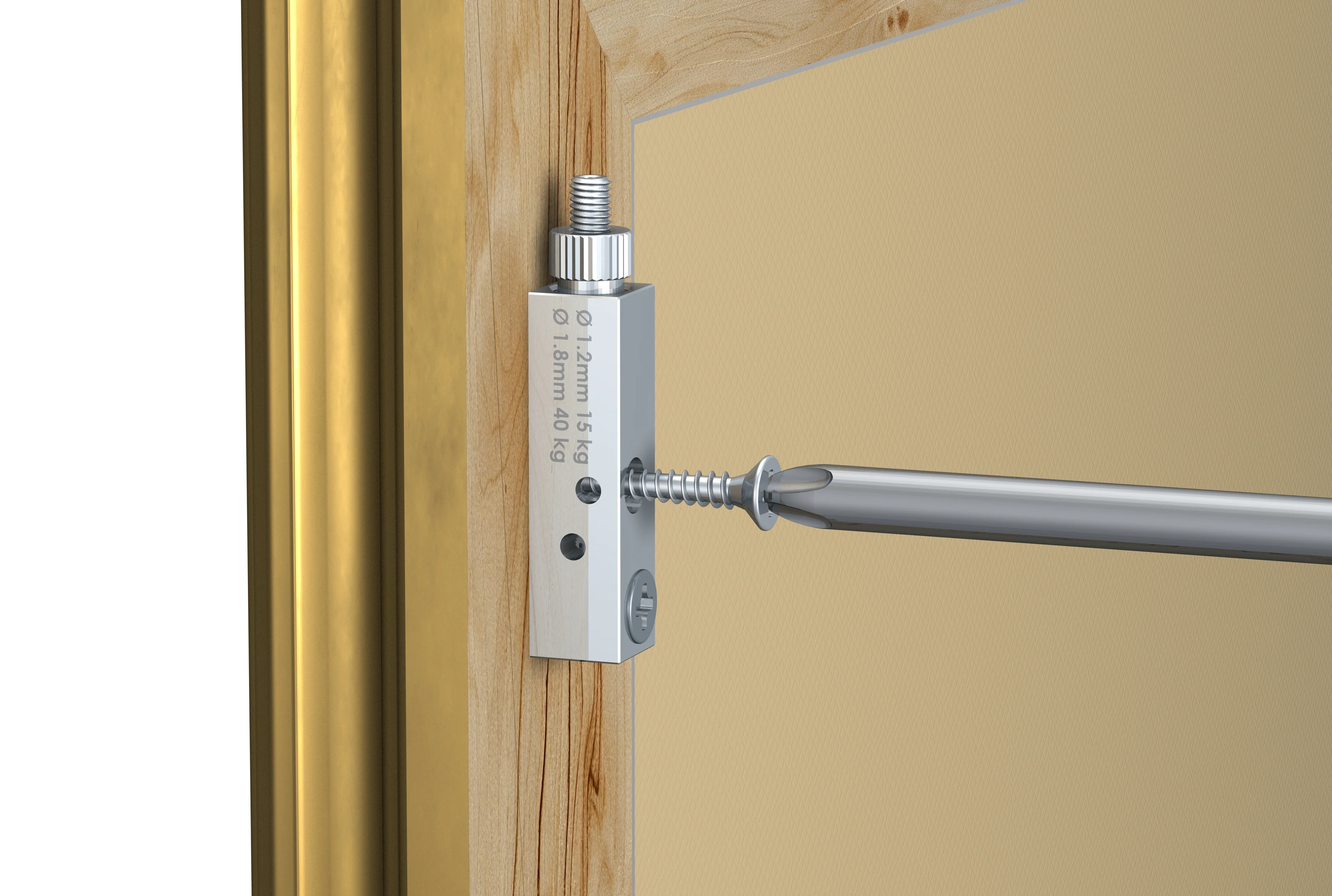 Attache Auto Grip à visser 1,2 - 1,8 mm / 15 - 40 kg - Track & Slide - Image 3
