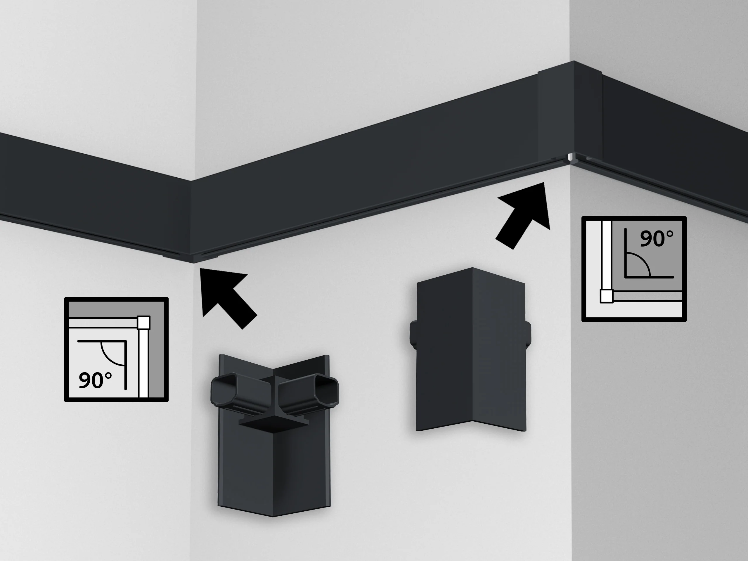Cimaise Illume Duo Rail Noir 200 cm - Accrochage et éclairage tableau Artiteq - Image 11