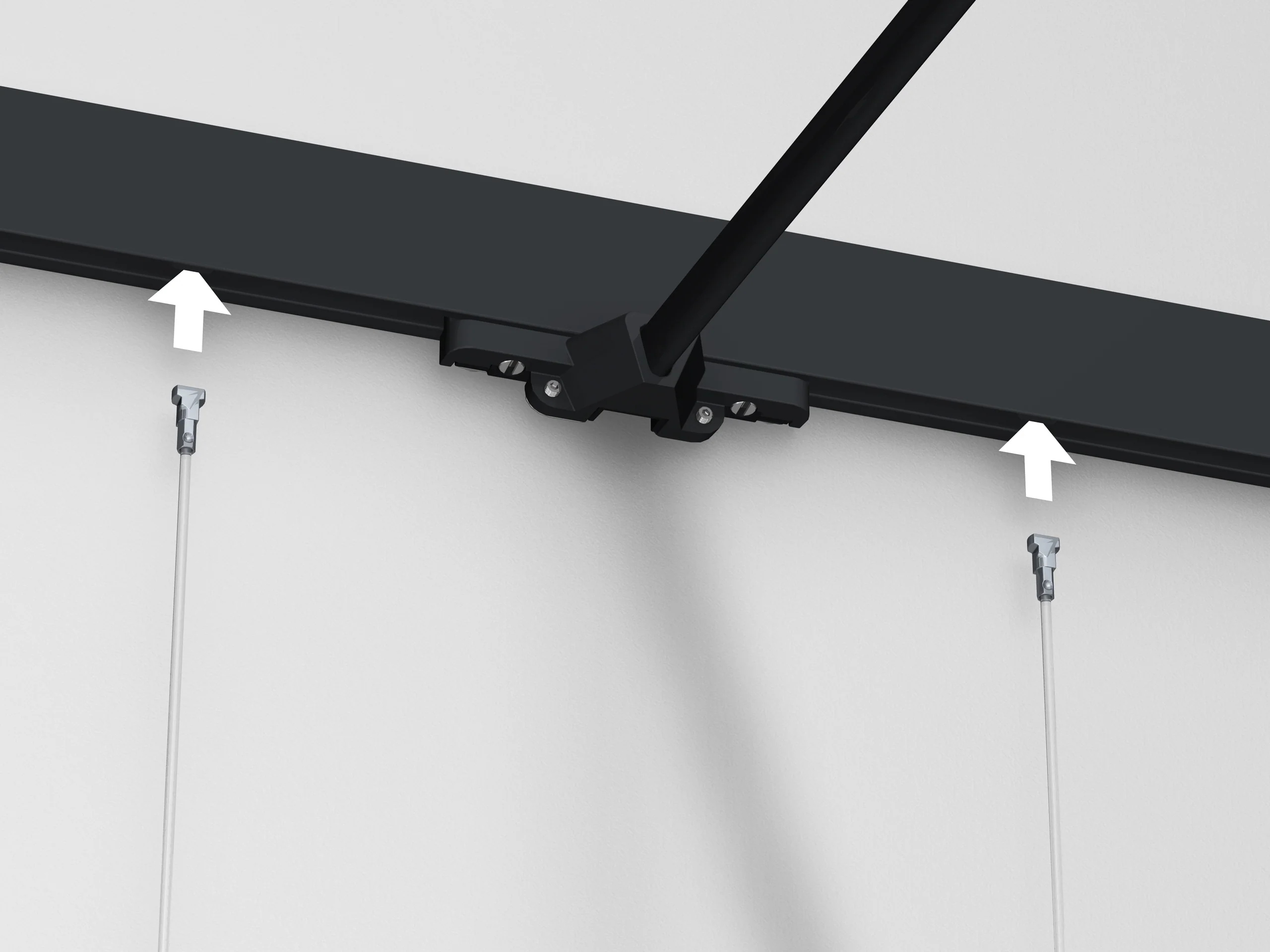 Cimaise Illume Duo Rail Noir 200 cm - Accrochage et éclairage tableau Artiteq - Image 6