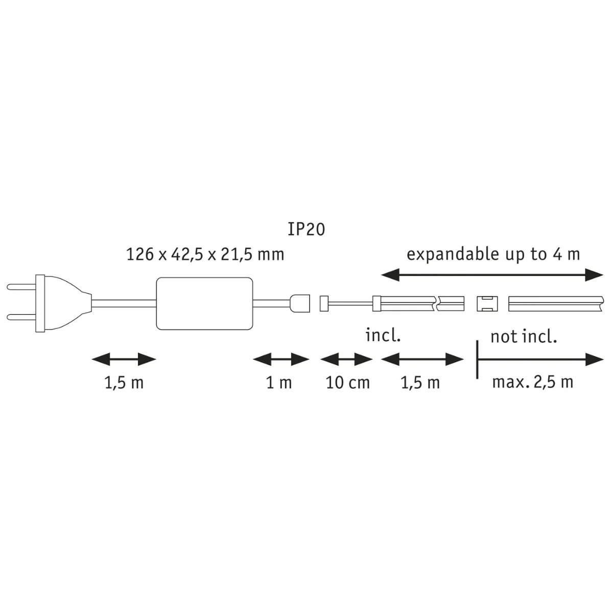 Kit bandeau MaxLED 500 COB Basic set blanc chaud Paulmann - éclairage indirect - Image 4