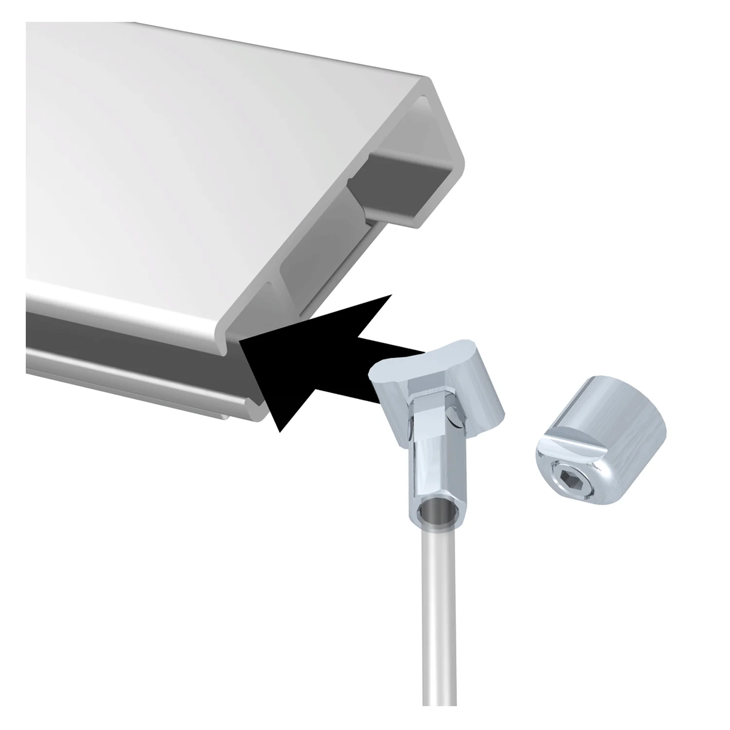 Kit Railstopper - pour stopper les fils dans une cimaise oblique - Cimaise tableau Artiteq - Image 4