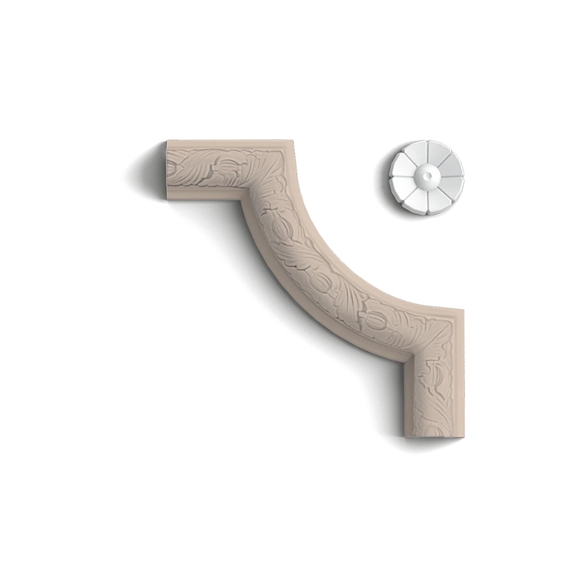 P20 Coin Cimaise Orac Decor - Ø 6,1cm - élément décoratif polymère - Image 3
