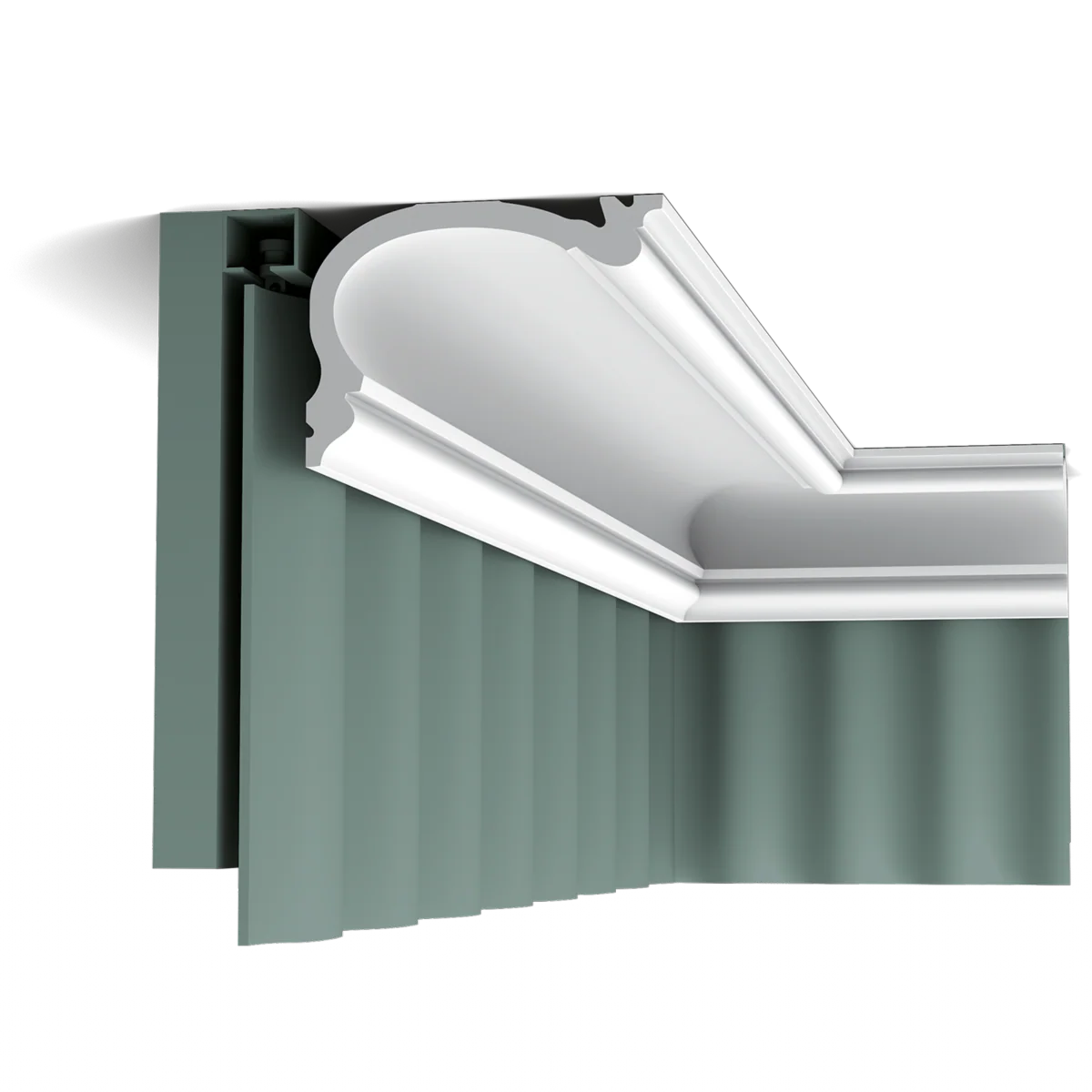 Pack 10 mètres Corniches Plafond C341 avec colle - Orac x Cimaises-et-plus - 8.8 x 12.2 x200cm (h x p x L) - moulure décorative polyuréthane - Image 3