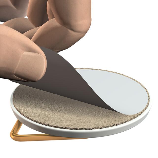 *article discnontinué* Pack 25 attaches adhésives Ø 32mm pour tableau - 200g - Accrochage Tableau Artiteq - Image 3