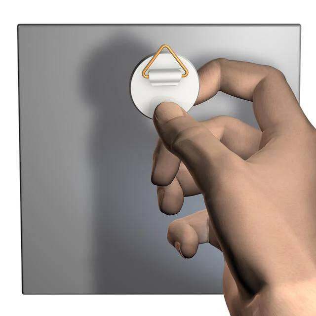 *article discnontinué* Pack 25 attaches adhésives Ø 32mm pour tableau - 200g - Accrochage Tableau Artiteq - Image 4