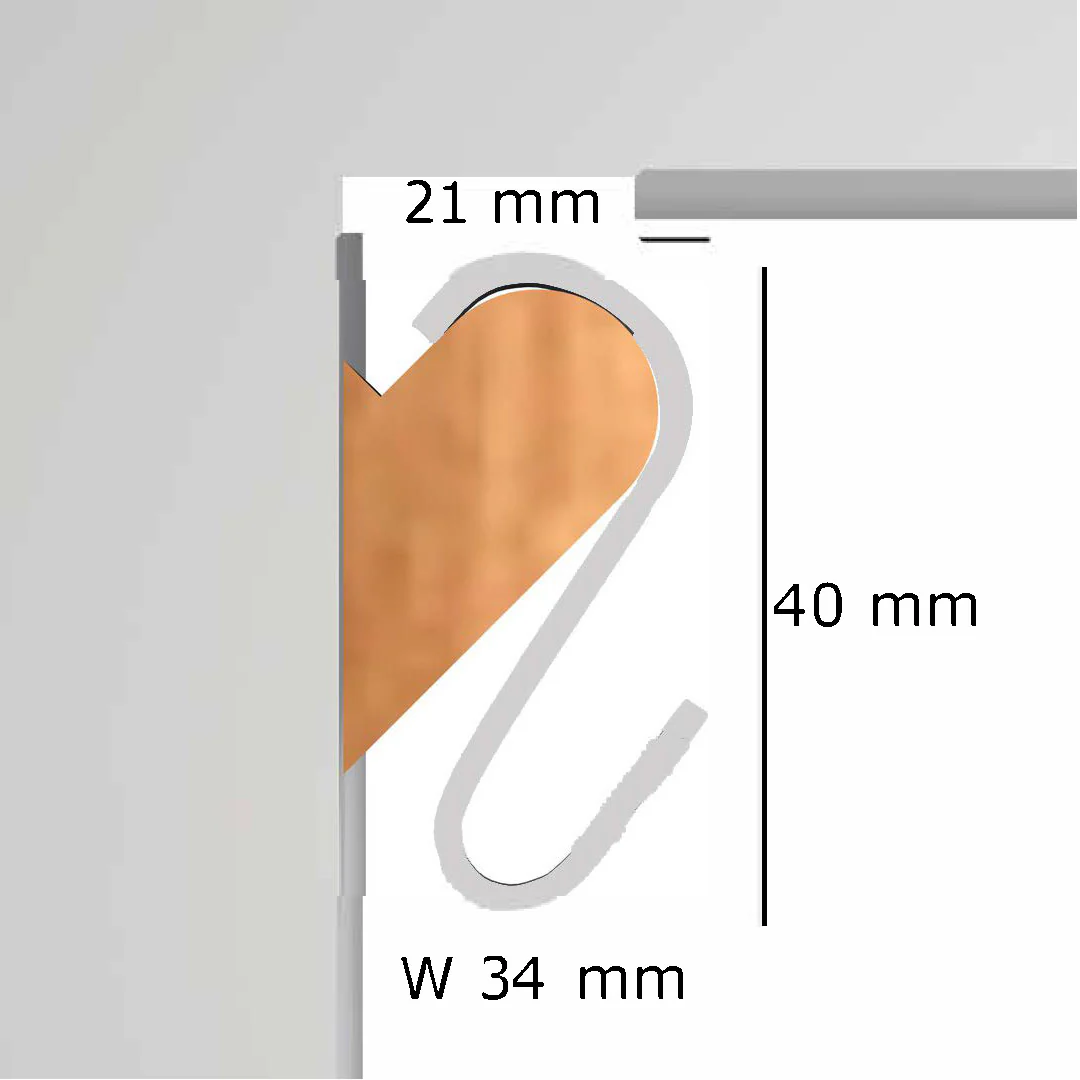 Pack 5 crochets galerie pour corniche 18 mm - Accrochage Tableau Artiteq - Image 4