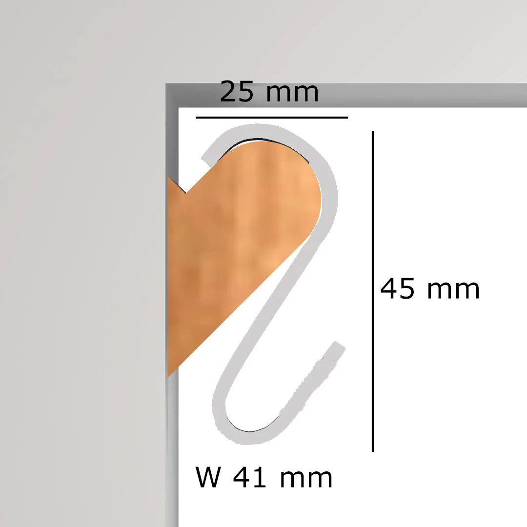 Pack 5 crochets galerie pour corniche 20 mm - Accrochage Tableau Artiteq - Image 4