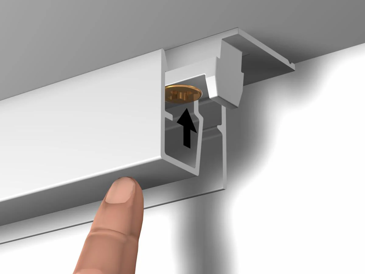 Cimaise plafond R40 200cm - clips + vis & chevilles multimatériaux Newly - Image 3