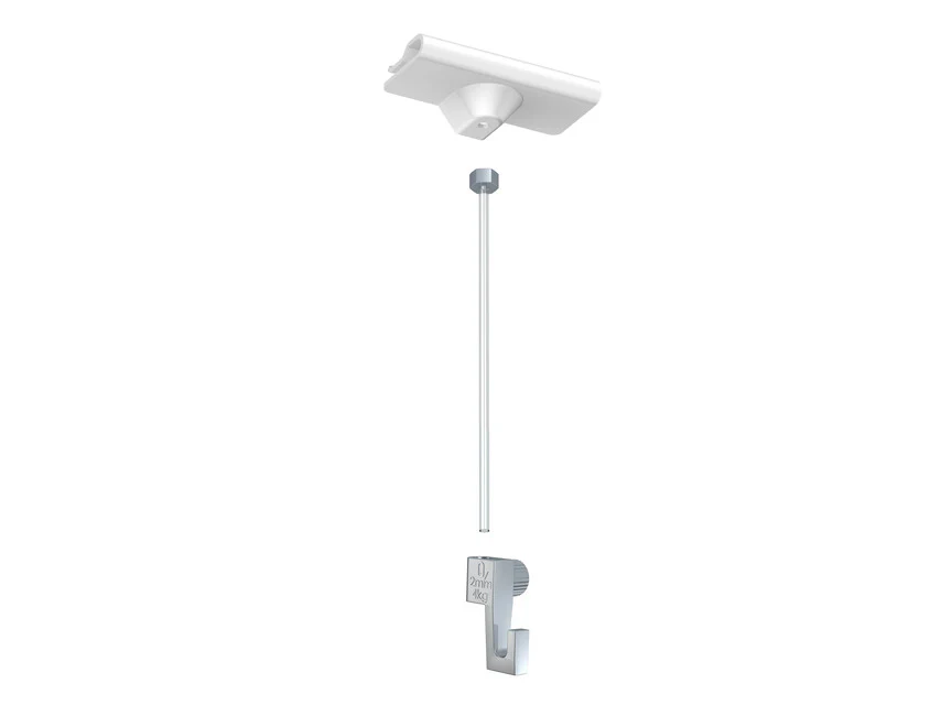 Pack de 10 attaches de suspension blanches pour faux plafond 4kg - Artiteq - Image 3