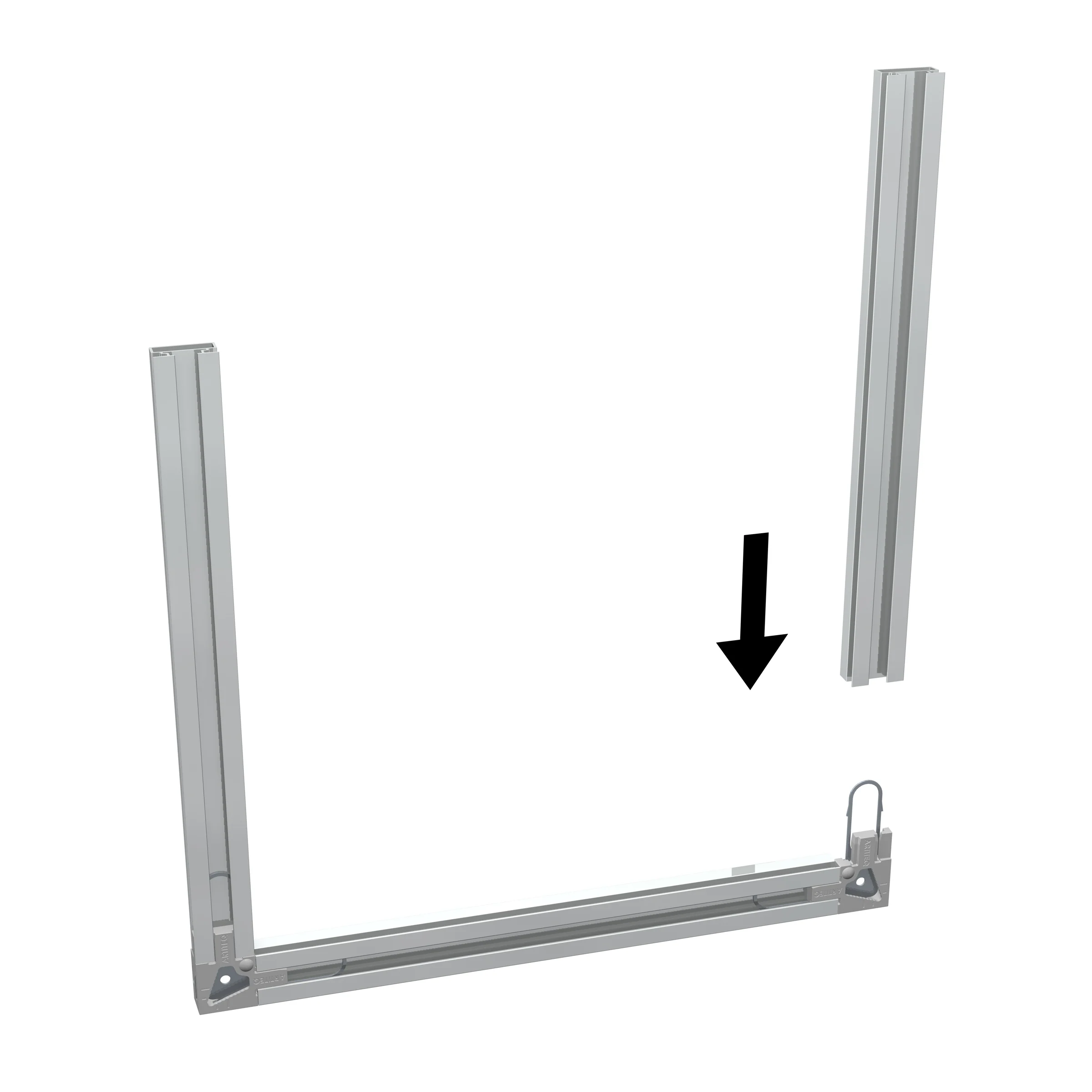 Pack de 2 back frame rail Alu brut - barre de suspension - Image 7