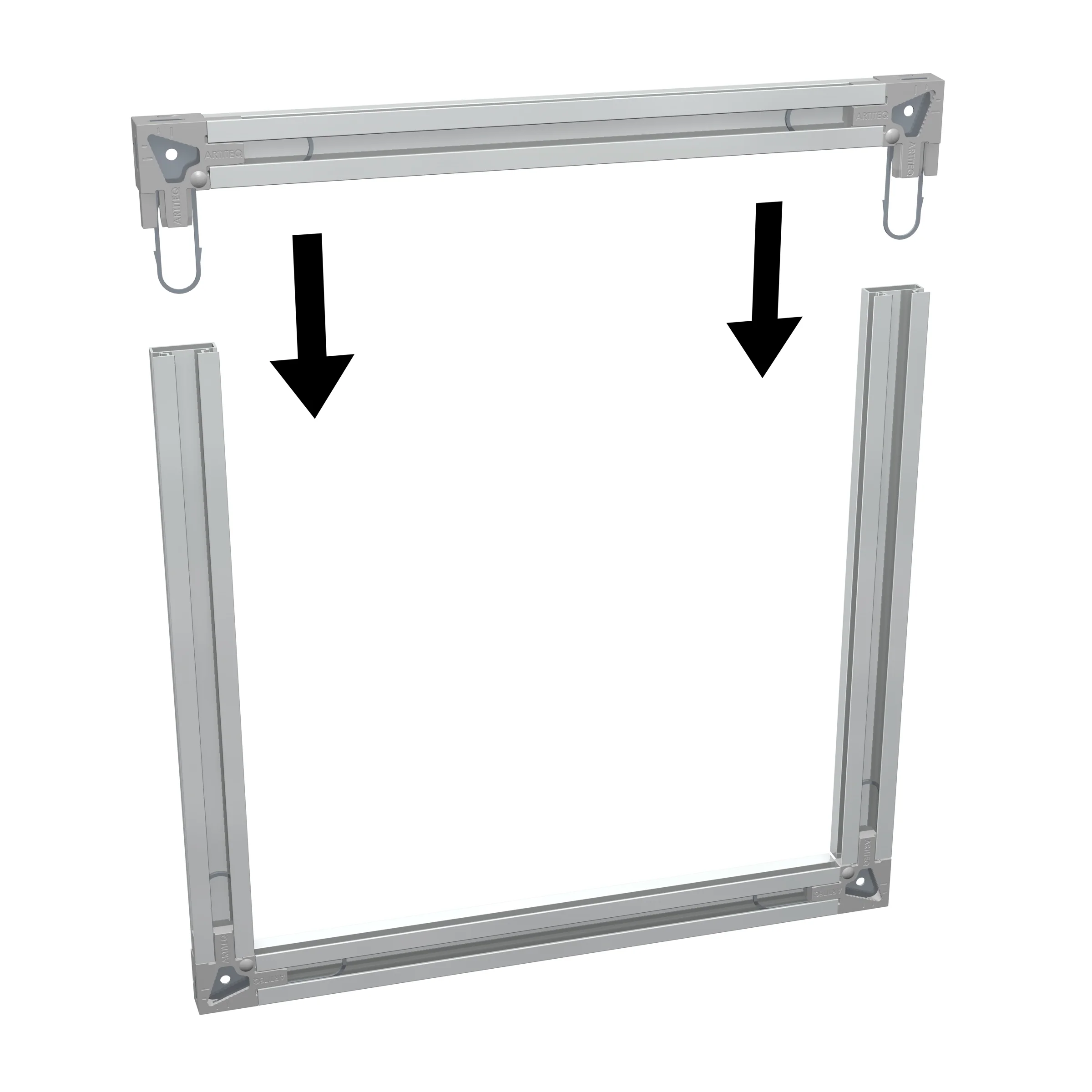 Pack de 2 back frame rail Alu brut - barre de suspension - Image 8