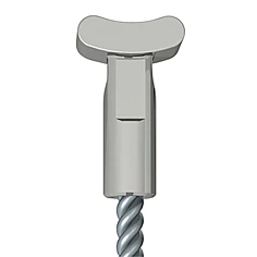 Pack de 5 câbles en acier + solid slider 2 mm pour cimaise - Accrochage Tableau Artiteq - Image 3