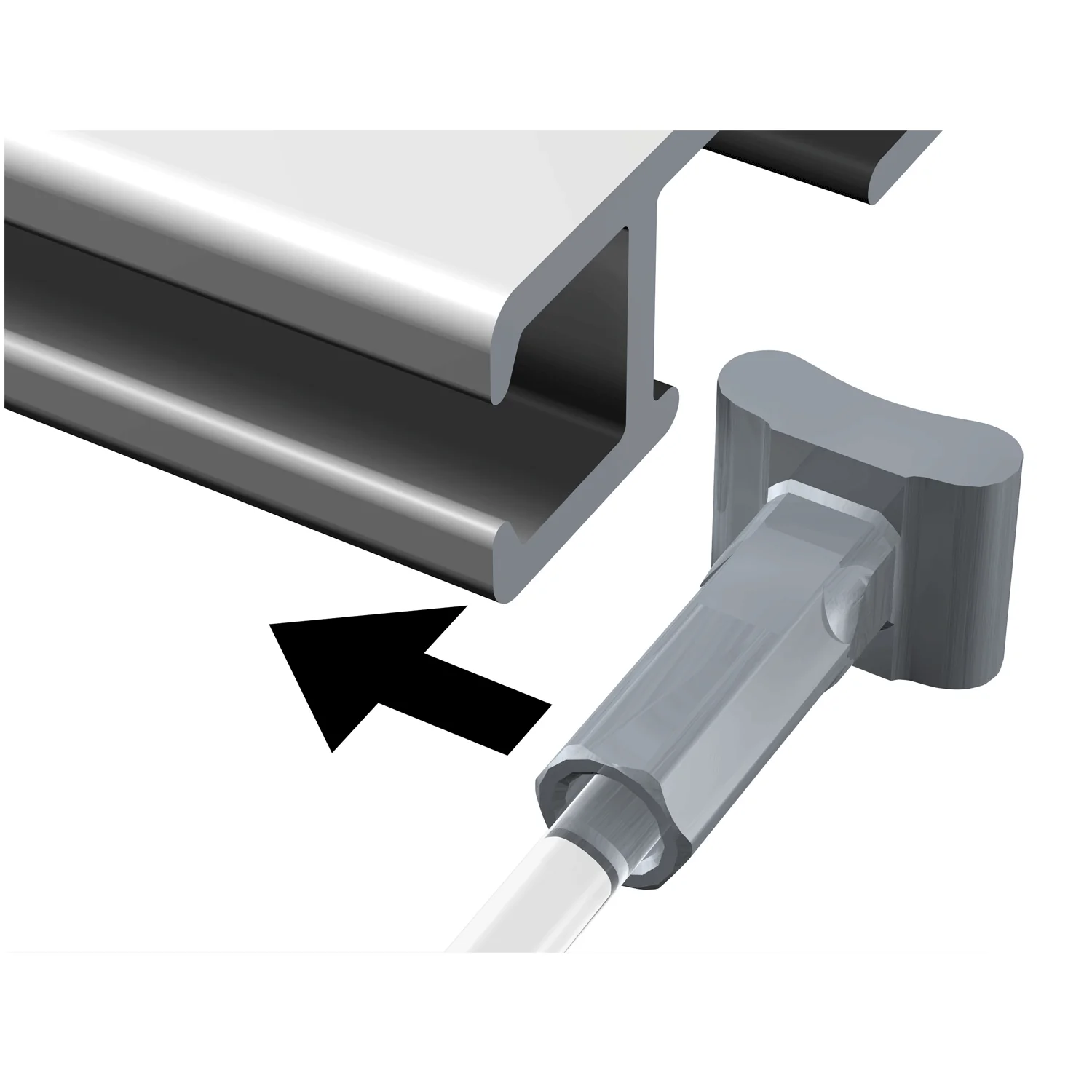 Pack de 5 fils perlon transparents + solid slider 2 mm - Accessoire Cimaise Artiteq - Image 3