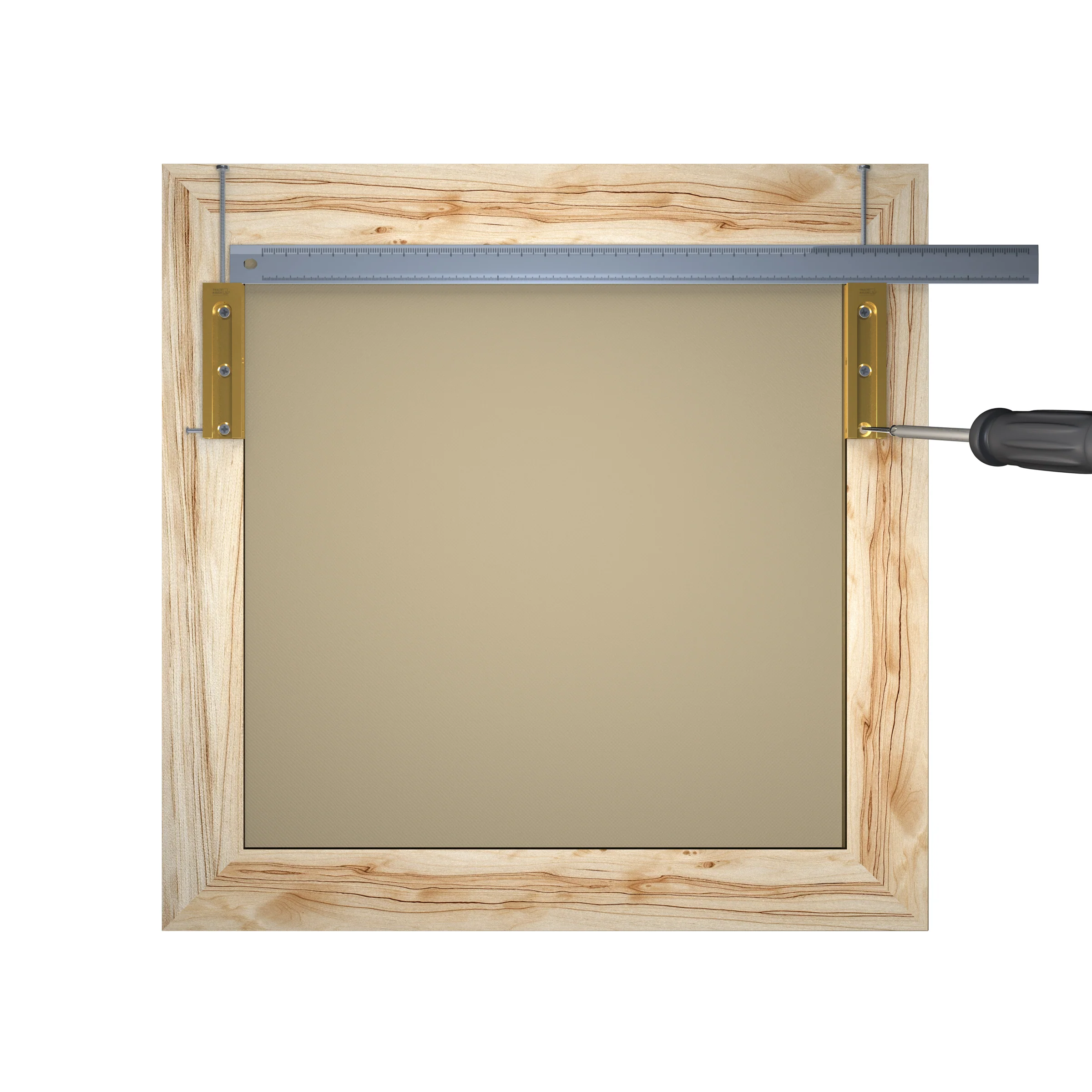 Platine sécurisée à visser sur cadre/châssis bois 100 kg (TS Max) - accrochage d'œuvres Track & Slide - Image 5