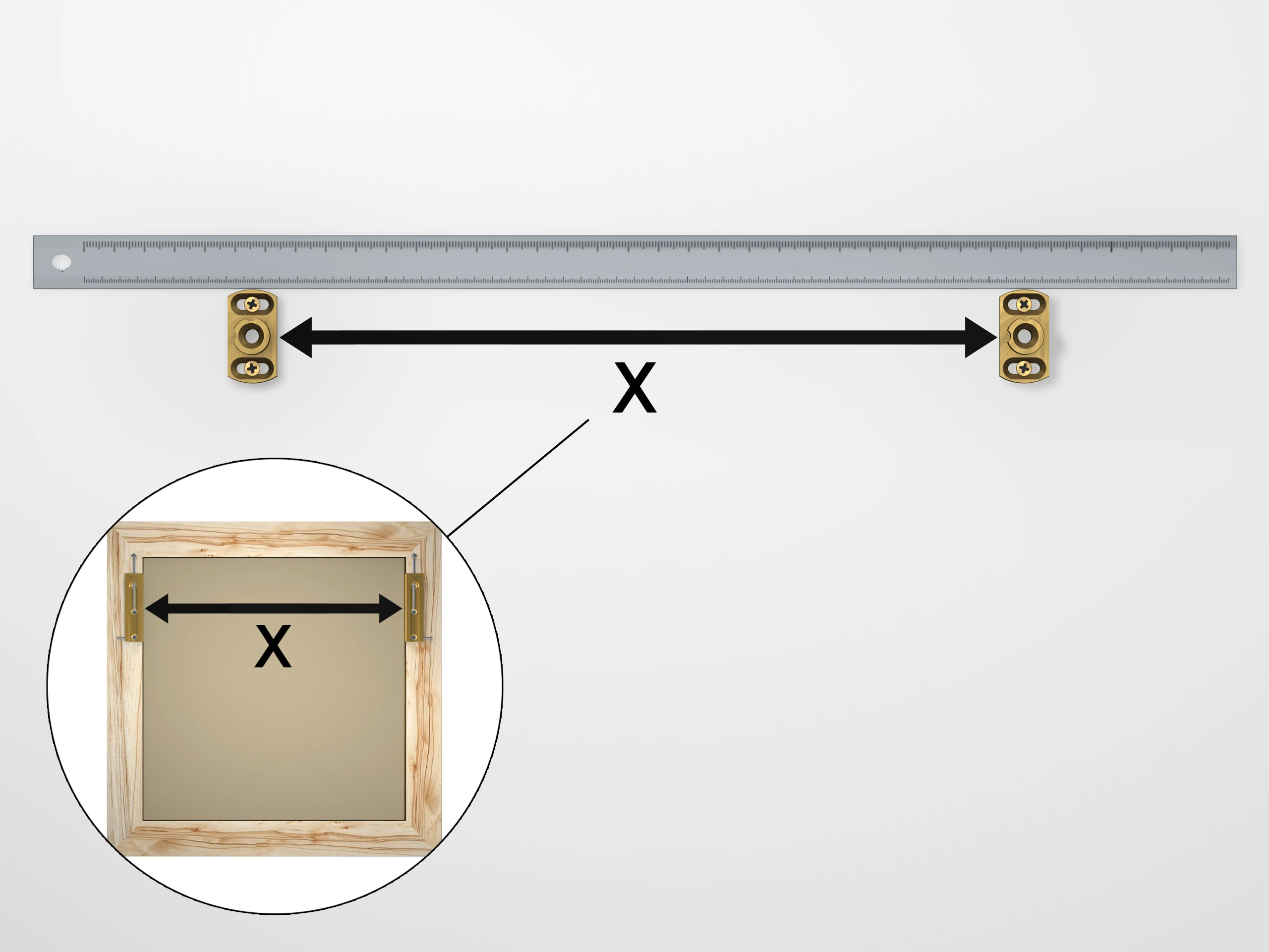 Platine sécurisée à visser sur cadre/châssis bois 100 kg (TS Max) - accrochage d'œuvres Track & Slide - Image 8