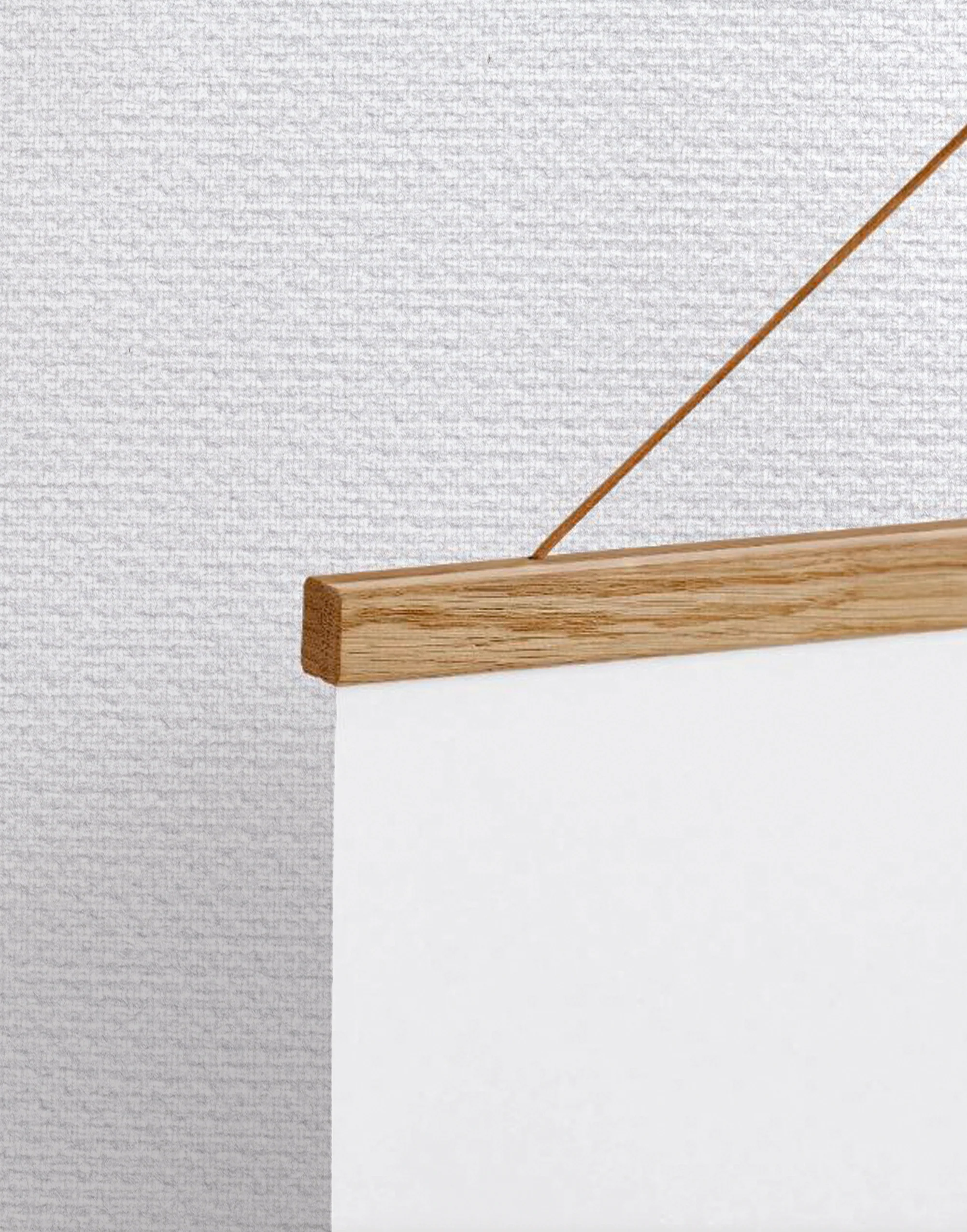 Porte affiche magnétique / bois de chêne - Suspension de poster en bois - Image 8