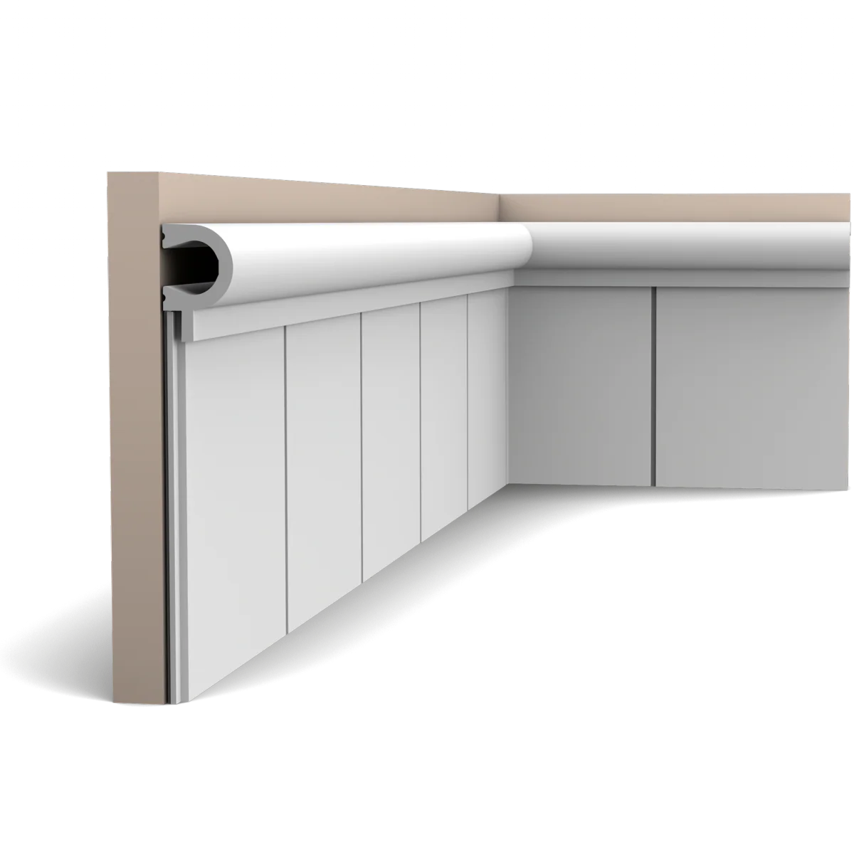PX169 Profil Base pour Lambris Orac Decor - 3,5x5,5x200cm (h x p x L) - moulure décorative polymère - Image 7