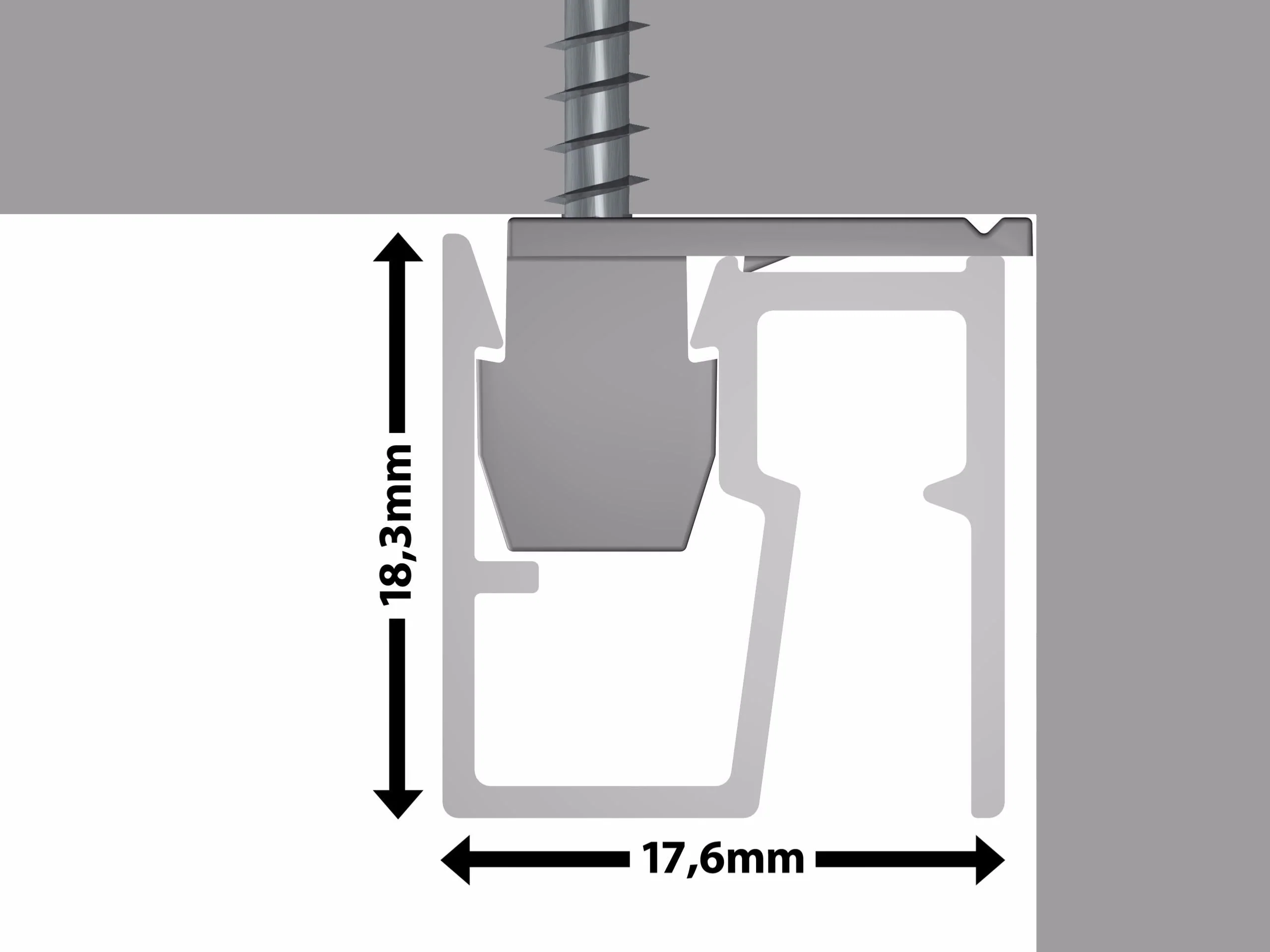 Rail cimaise Click plafond R40 - 200cm Newly - Image 6