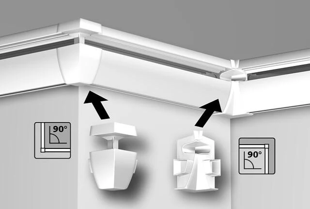 Set Connecteur Pro-Light pour Cimaise Combi Rail - Accessoire Cimaise Tableau - Image 6