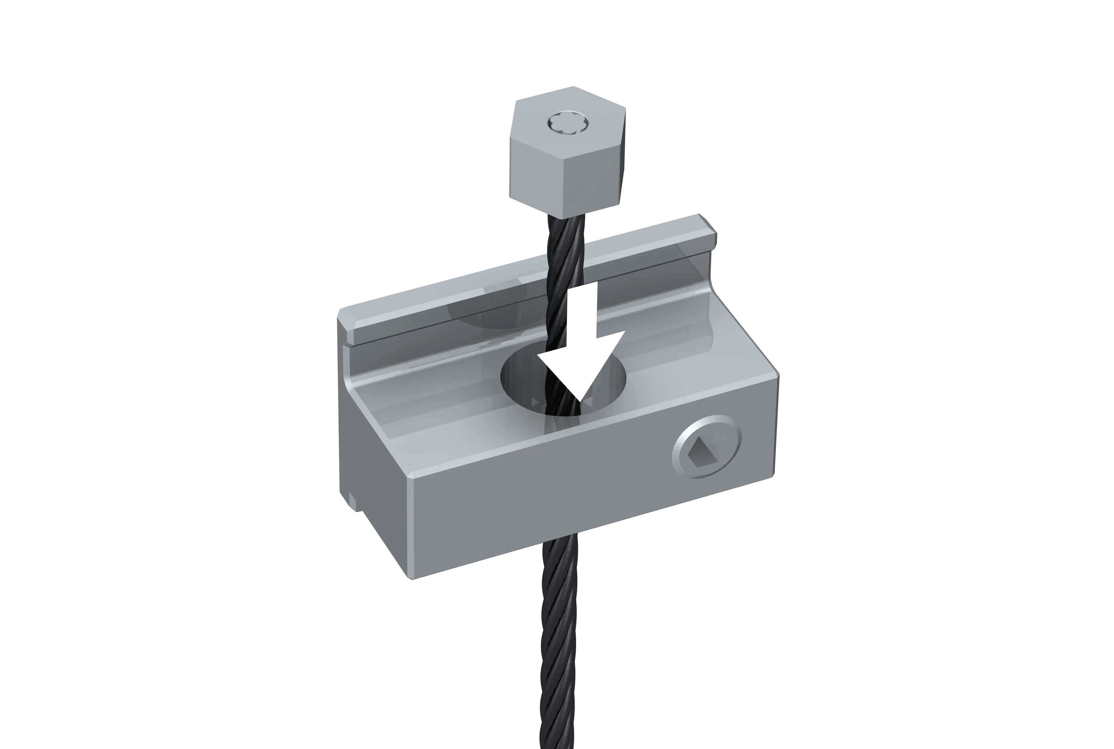 Set Slider câble acier inoxydable 1,2 mm pour cimaise Museum PLUS - Track & Slide - Image 3
